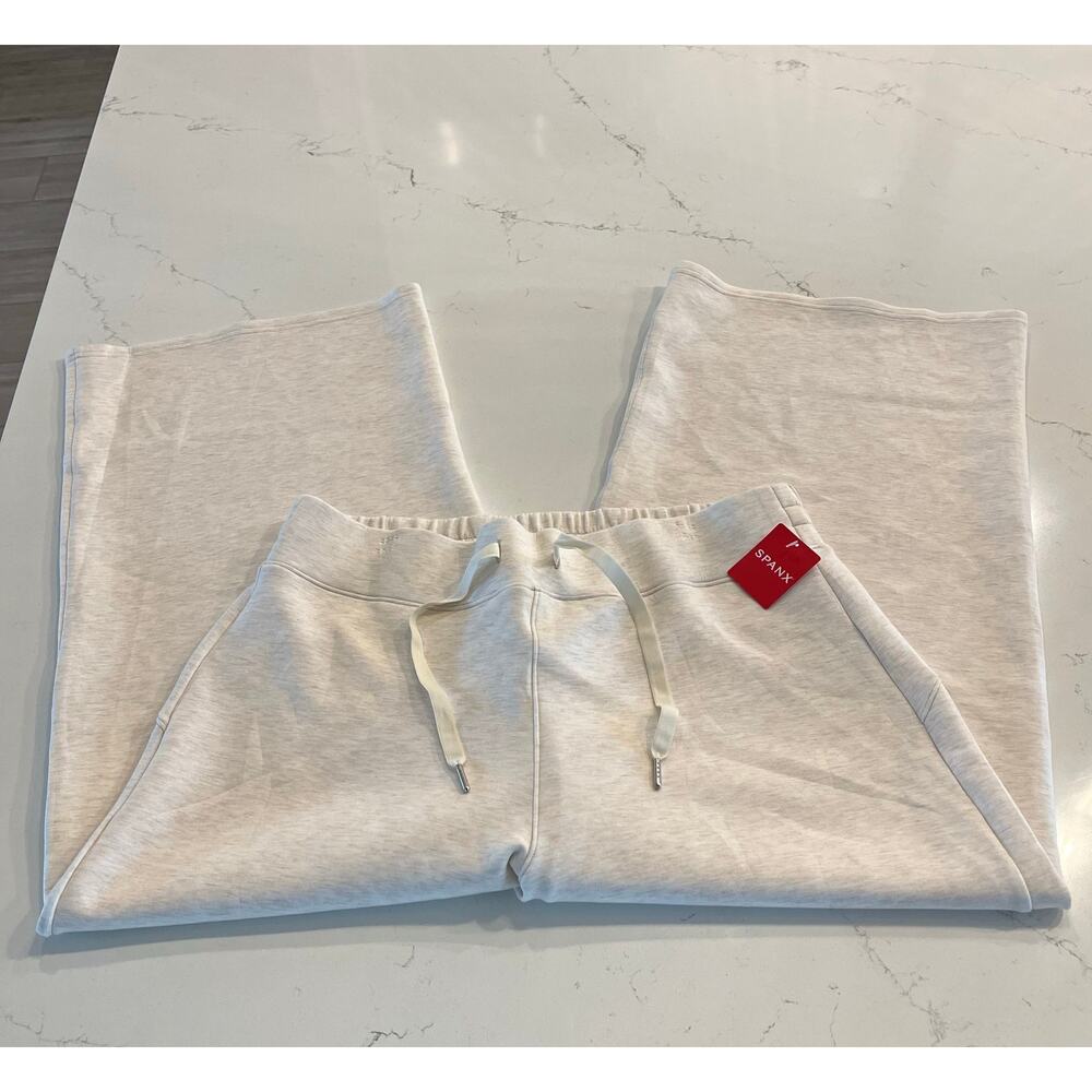 NWT Spanx Air Essentials‎ Cropped Wide Leg Pants Cream Size 1X - Picture 4 of 12